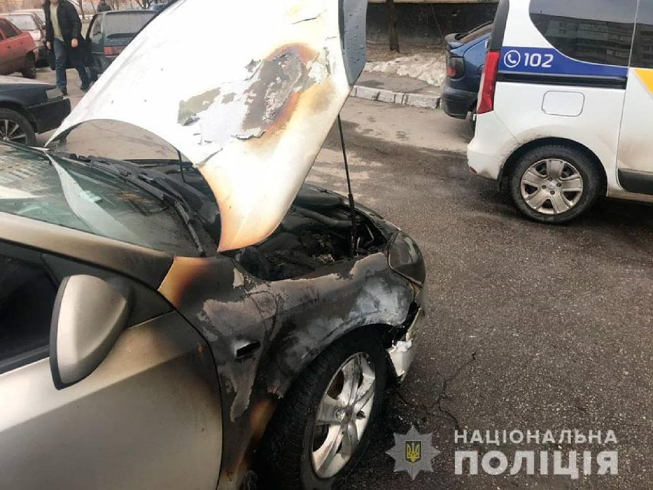 Поліція обіцяє винагороду за інформацію про підпал авто у Полтаві
