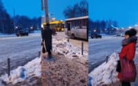 Через припарковані автомобілі у центрі Полтави обірвалася тролейбусна лінія
