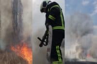 На території артскладів у Полтаві гасили пожежу