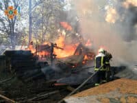 Під Полтавою горіла будівля готельно-ресторанного комплексу: там зберігали дрова