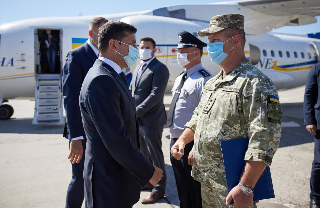 Володимир Зеленський у полтавському аеропорту 1 вересня 2020 року
