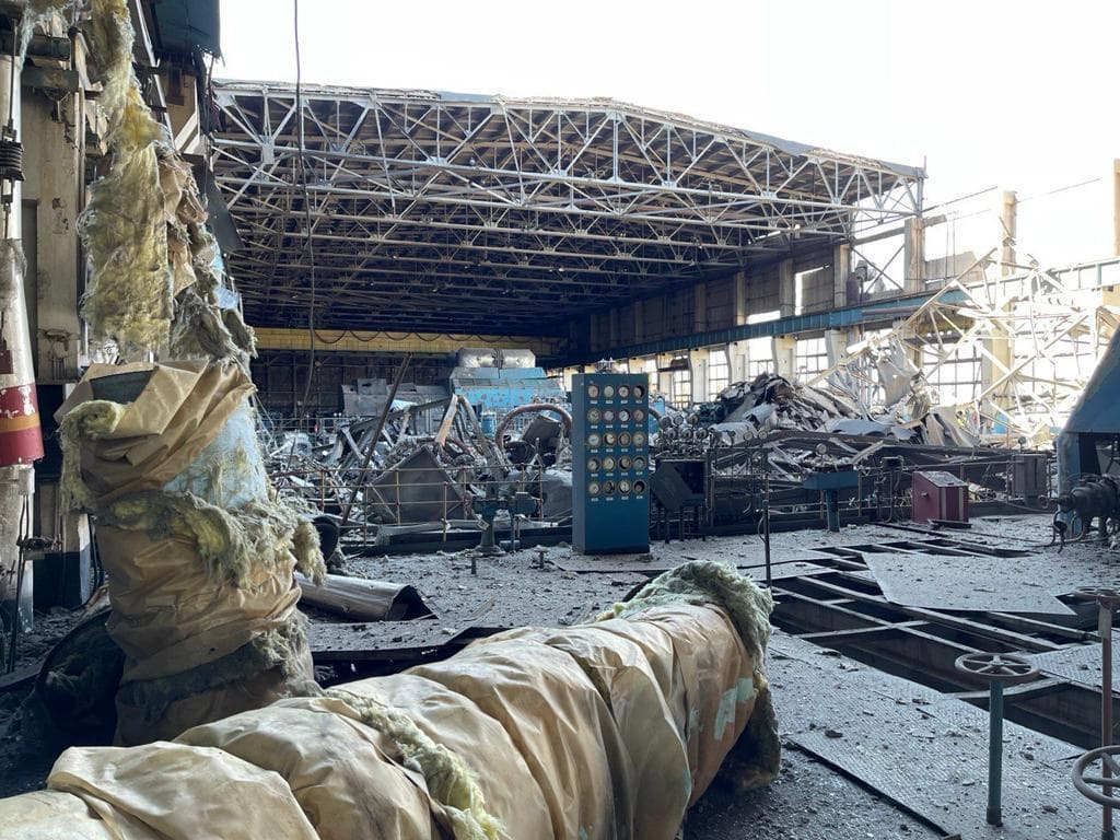 Зруйнована ТЕЦ у Кременчуці