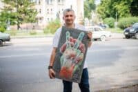 Полтавський художник-залізничник продає картину для придбання двох дронів для ЗСУ
