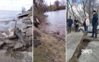 На Полтавщині руйнуються захисна дамба на водосховищі та прилегла до неї дорога