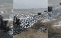 Триває будівництво захисної дамби на Кременчуцькому водосховищі: перші результати