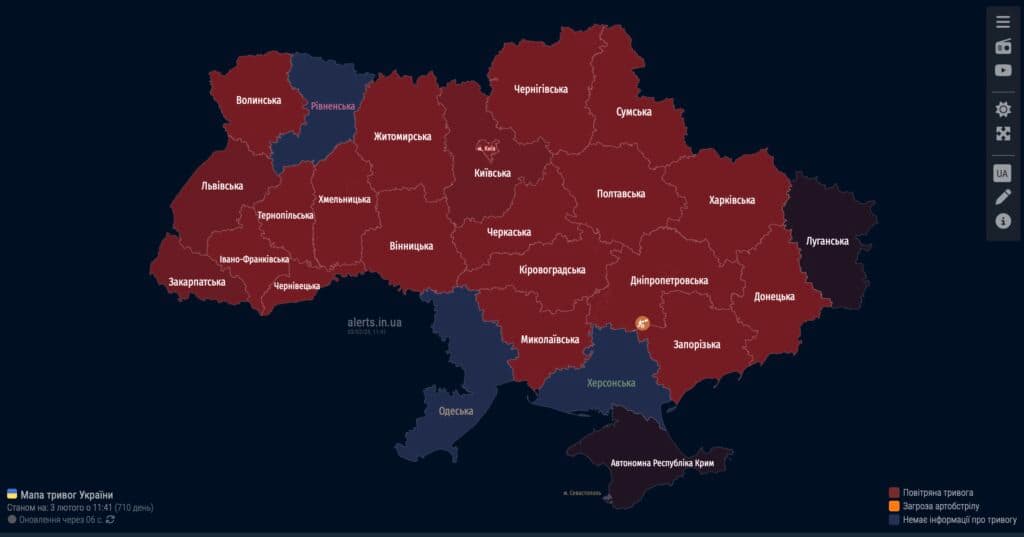 Загроза повітряних атак: причини оголошення тривог на Полтавщині 3 лютого