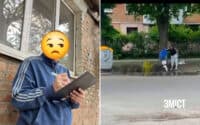 На батька дівчини, яка розкидала сміття у центрі Полтави, склали протокол