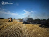 Майже три гектари поля горіло на Полтавщині 