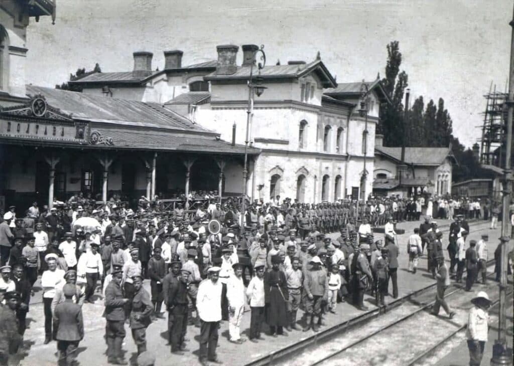 Вокзал 1919 рік. Джерело: «Стара Полтава»
