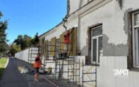 У центрі Полтави відновили ремонт спортивної школи імені Бутовського (ФОТО)