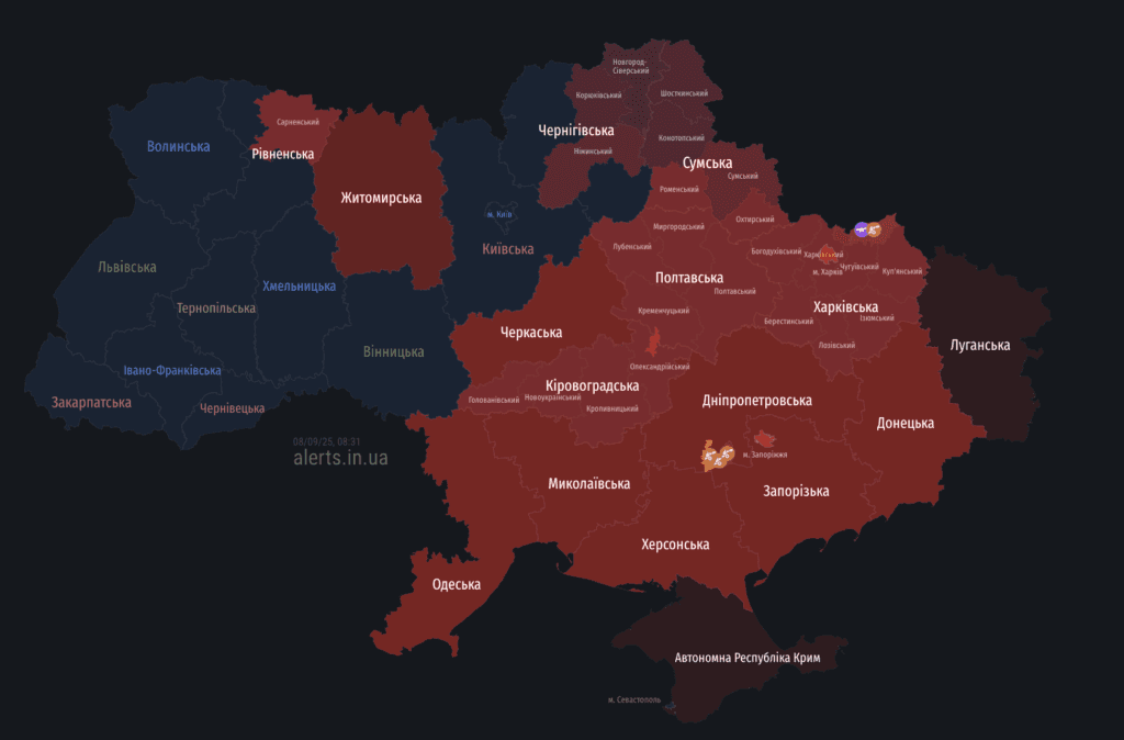 Відстежуємо повідомлення військових про загрози для жителів Полтавщини з повітря. Чому лунає повітряна тривога у Полтаві?