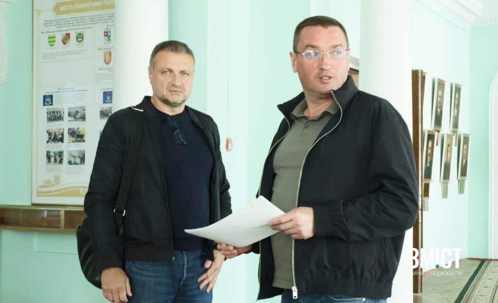 Тарас Панасенко та Олександр Попенко у міській раді 25 вересня