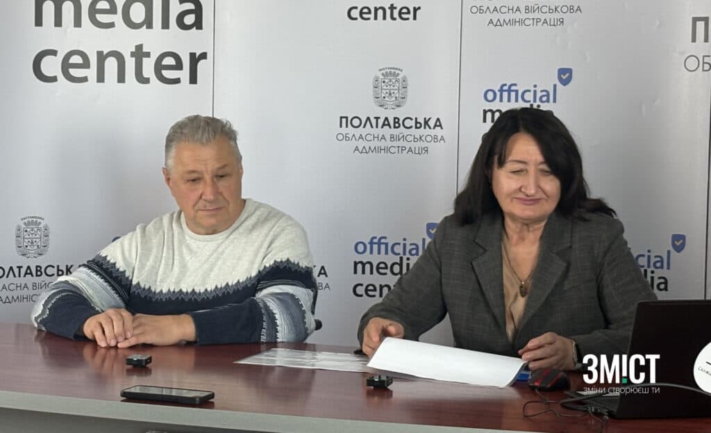 Сергій Чумак та Катерина Клавдієва На брифінгу 30 жовтня директорка Полтавського обласного центру зайнятості Катерина Клавдієва розповіла ЗМІСТу, чи є робота для ветеранів у Полтаві: