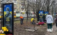 На Алеї героїв у Полтаві відновили пошкоджені меморіальні щити 