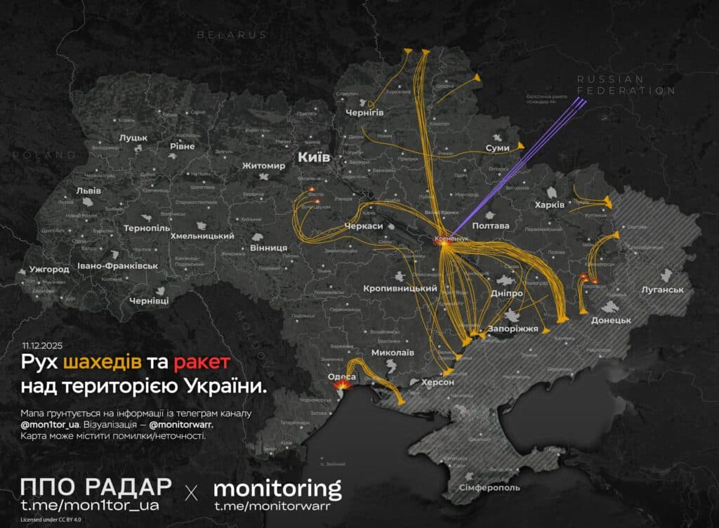 Балістика і дрони атакували Полтавщину: Кременчук під масованою атакою