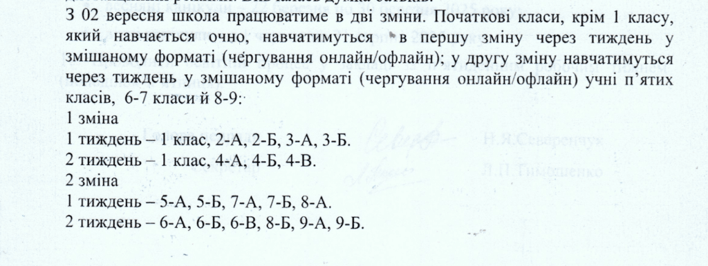 Скріншот з протоколу засідання педагогічної ради гімназії №25