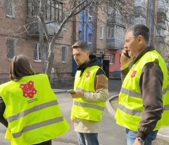 Міська влада на місці обстрілу