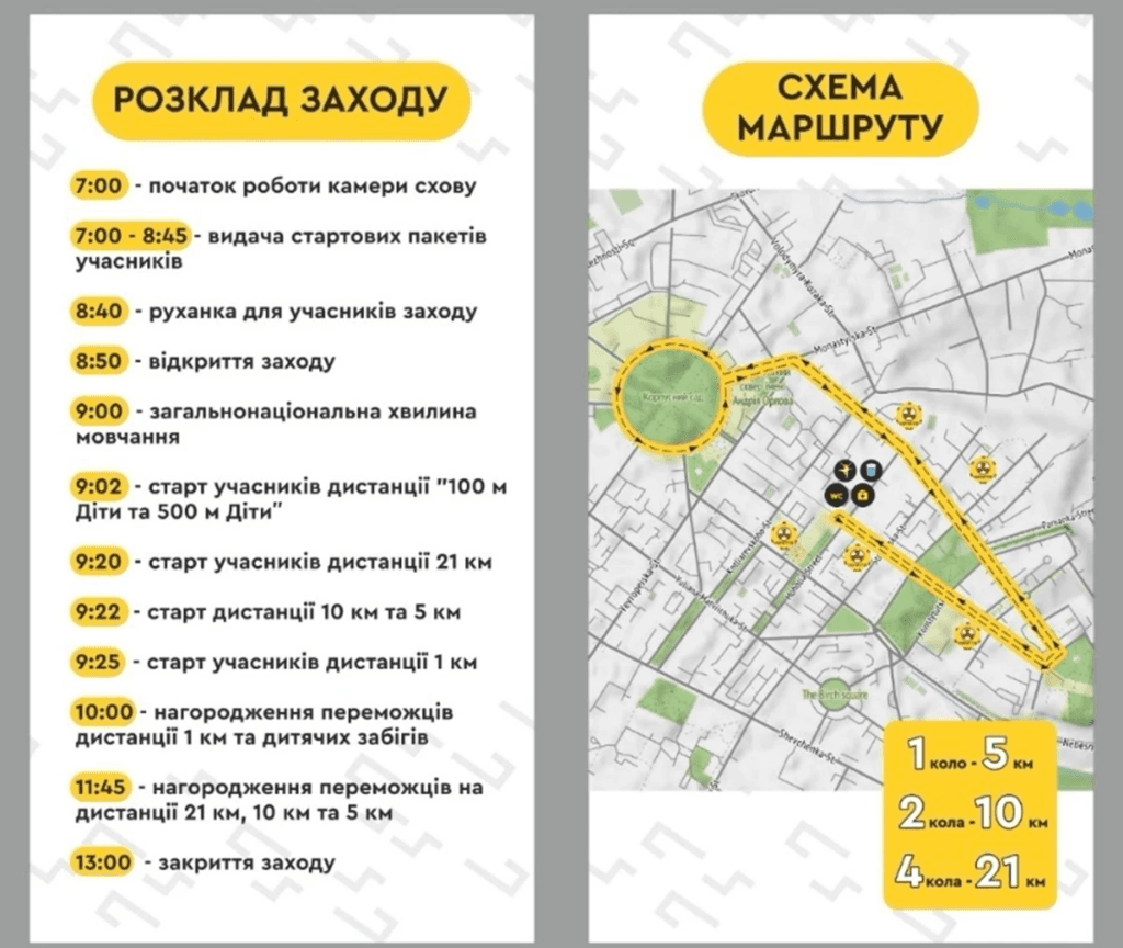 Забіг у Полтаві: які вулиці перекриють 24 травня