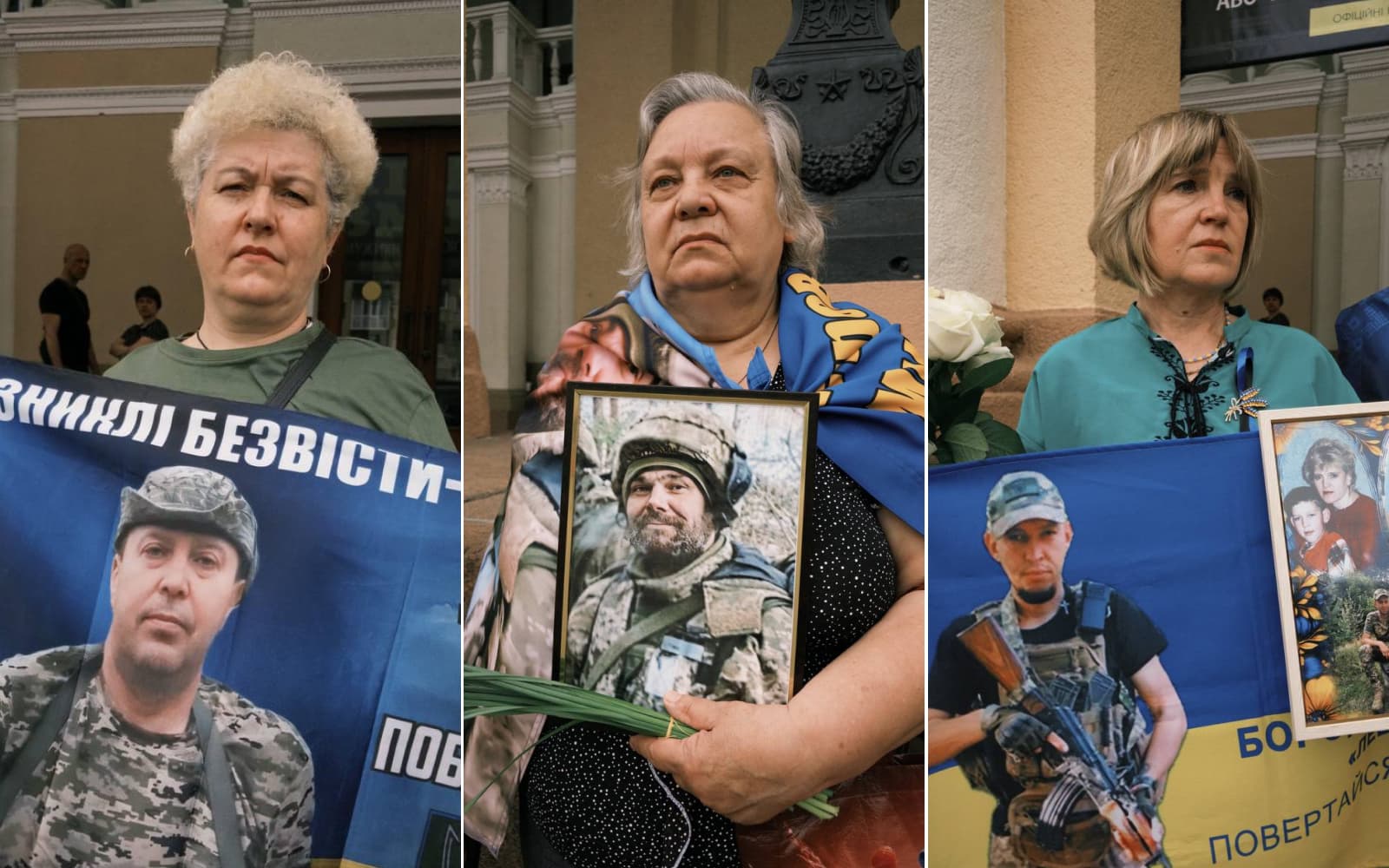 «Боріться за полонених». Як у Полтаві до Дня матері минула мирна акція на підтримку полонених захисників (ФОТО)