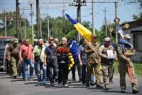 Залізничники віддали шану полеглому бійцю з Полтавщини Сергію Кібенку