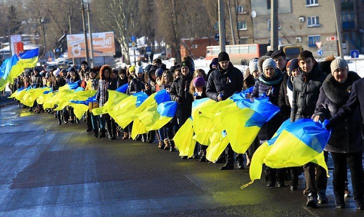 День Соборності України: «живий ланцюг» на Полтавщині