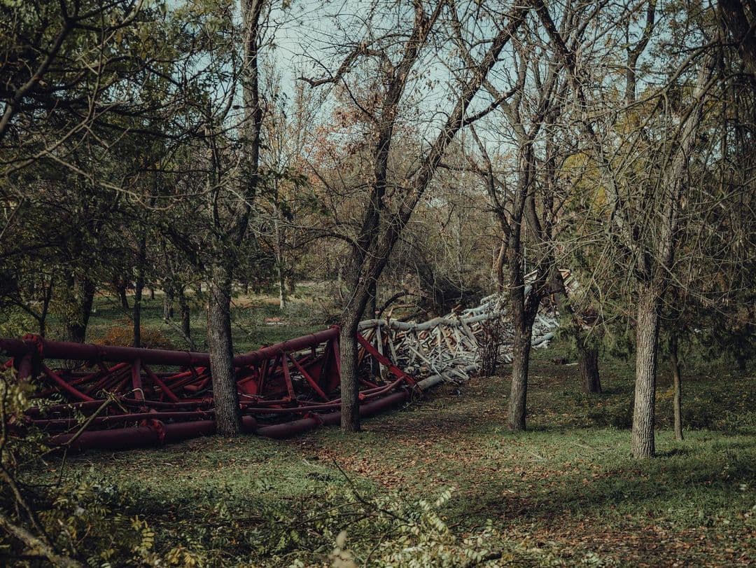Ілюстративне фото. Підірвана окупантами телевишка в Херсоні