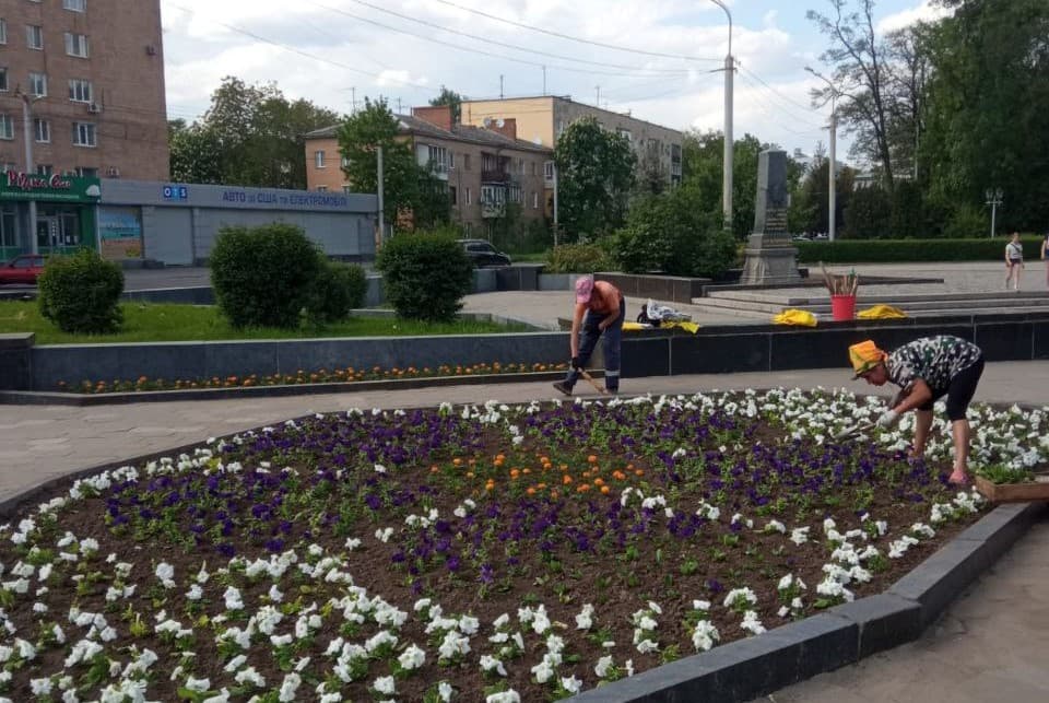 17 травня 2023 року. У Полтаві висаджують квіти