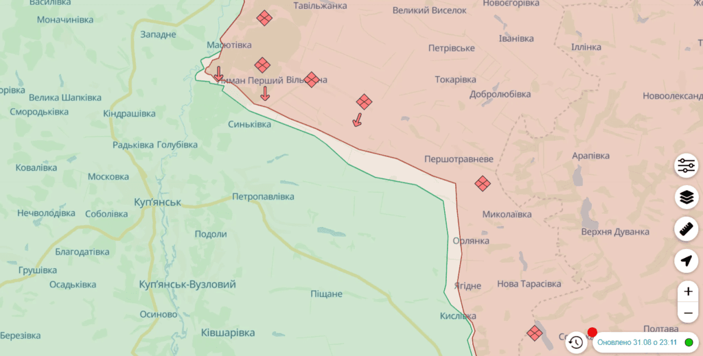 Тіло воїна повернули з Петропавлівки на Харківщині. Карта бойових дій