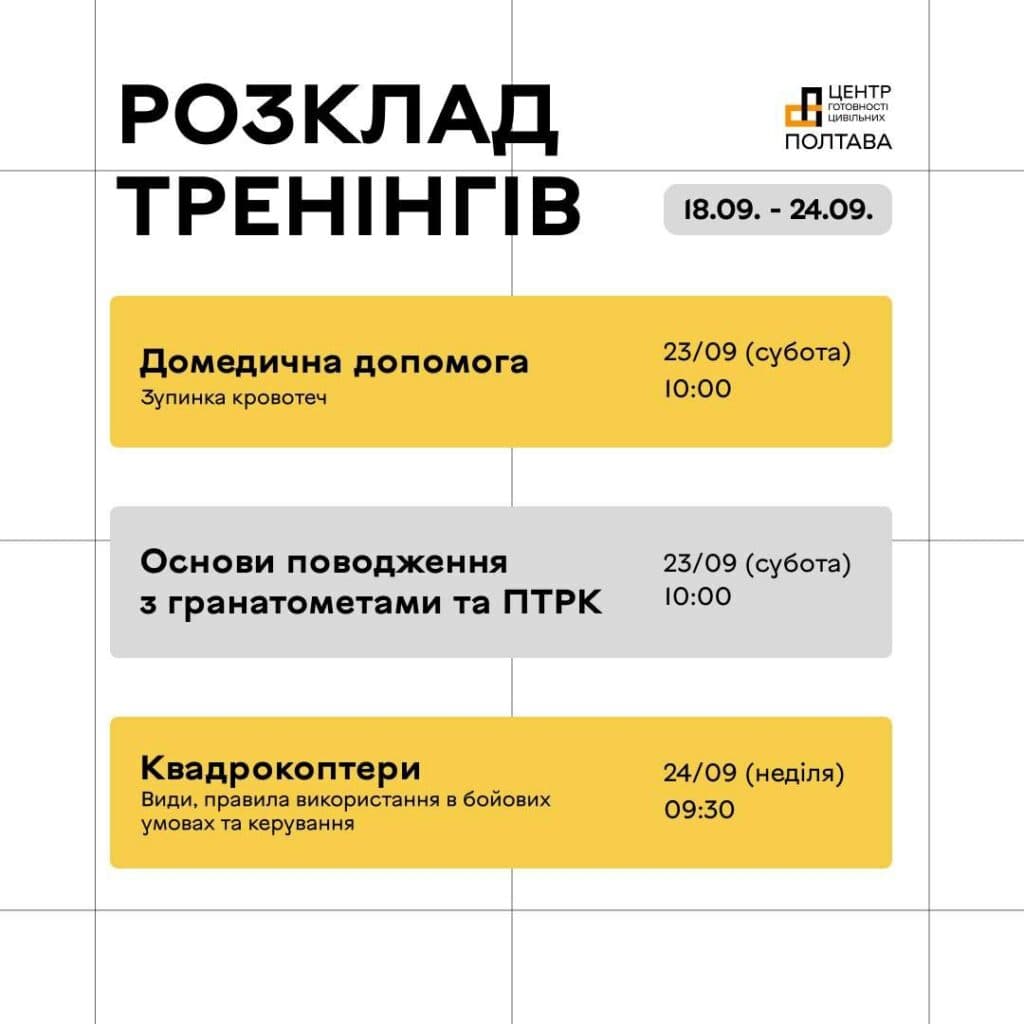 Військові тренінги в Полтаві