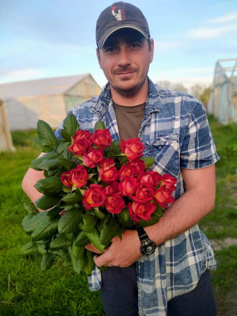 Ян Квілінський у своєму саду