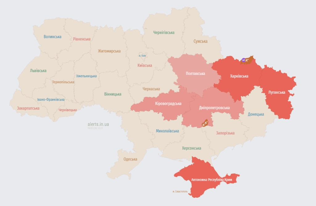 Мапа тривог 4 липня
