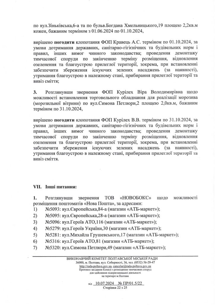 55 поштоматів у Полтаві