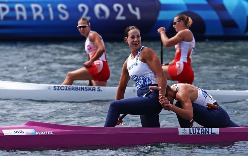 Людмила Лузан та Анастасія Рибачок під час фіналу Олімпіади-2024