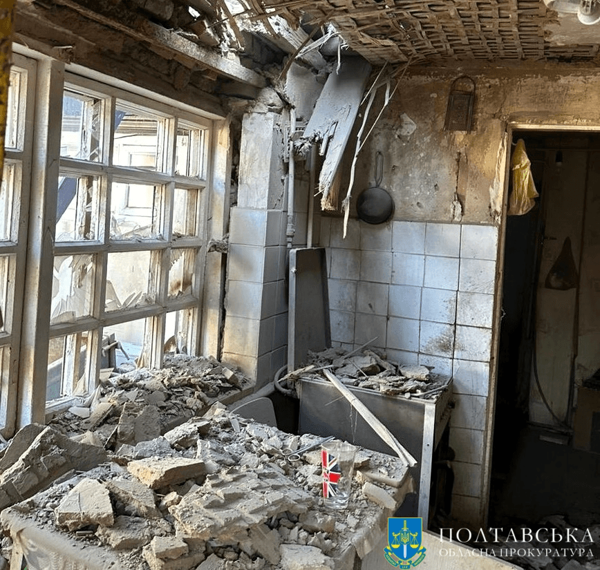 Наслідки обстрілу Полтавщини 26 серпня