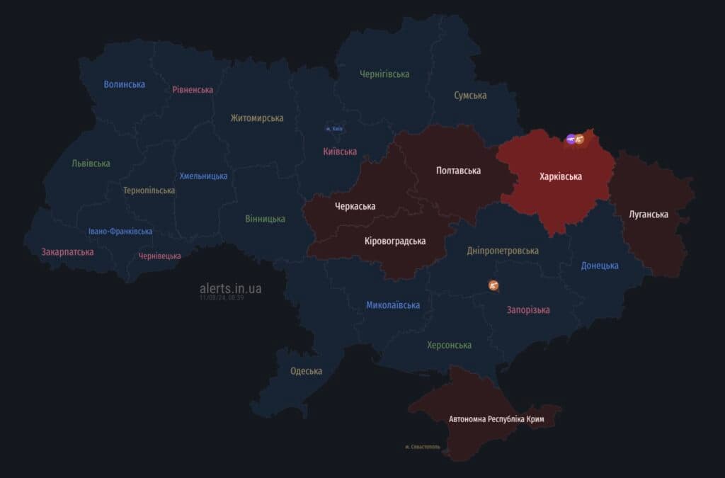 Дрон на околицях Полтави виявляли уночі