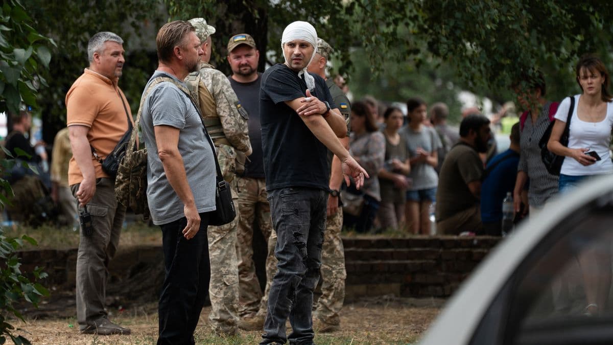 Наслідки удару по Полтаві (Getty Images)
