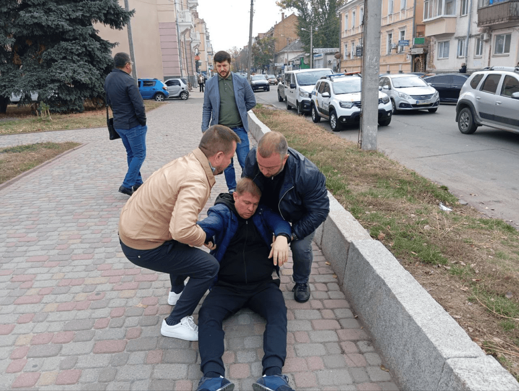 Євген Дикань на місці події. Фото - «Полтавщина»