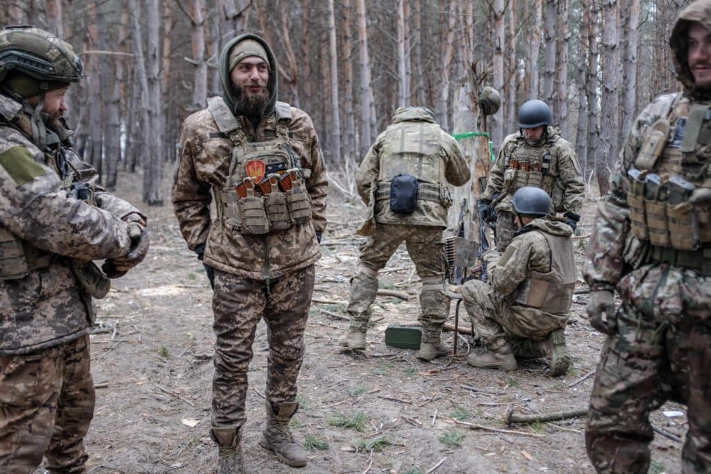 На фото Воломир В'язун. Фото з фейсбук сторінки сотні «Білі демони» батальйону «Карпатська Січ».