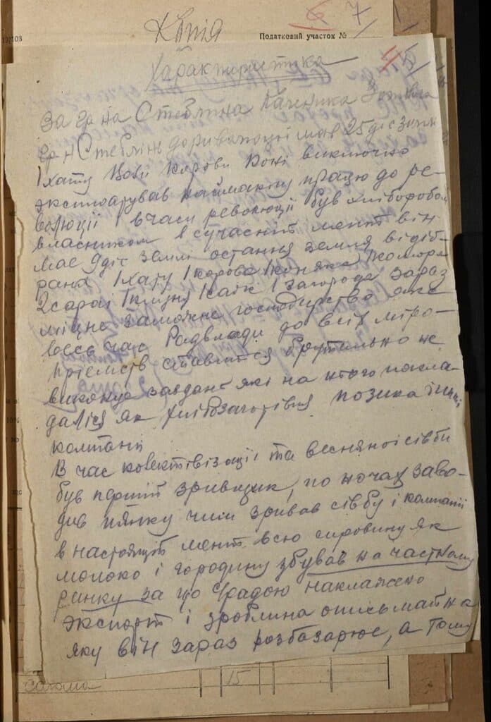 Характеристика Каленика Стебліна: куркуль за мірками радвлади