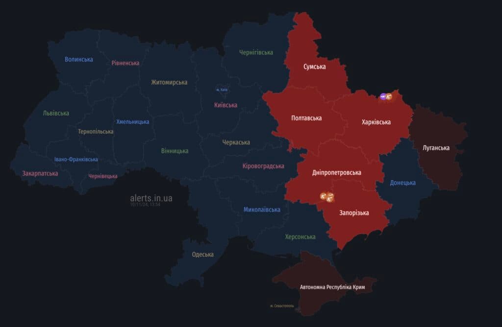 дрони на Полтавщину: ситуація 10 листопада
