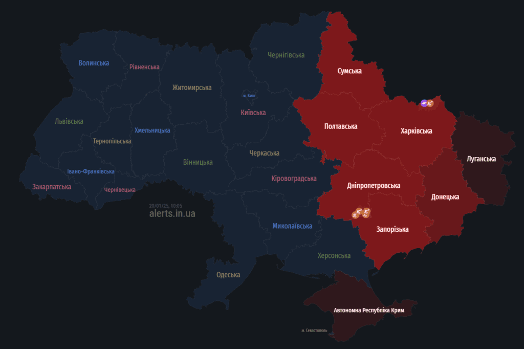 Повітряна тривога на Полтавщині