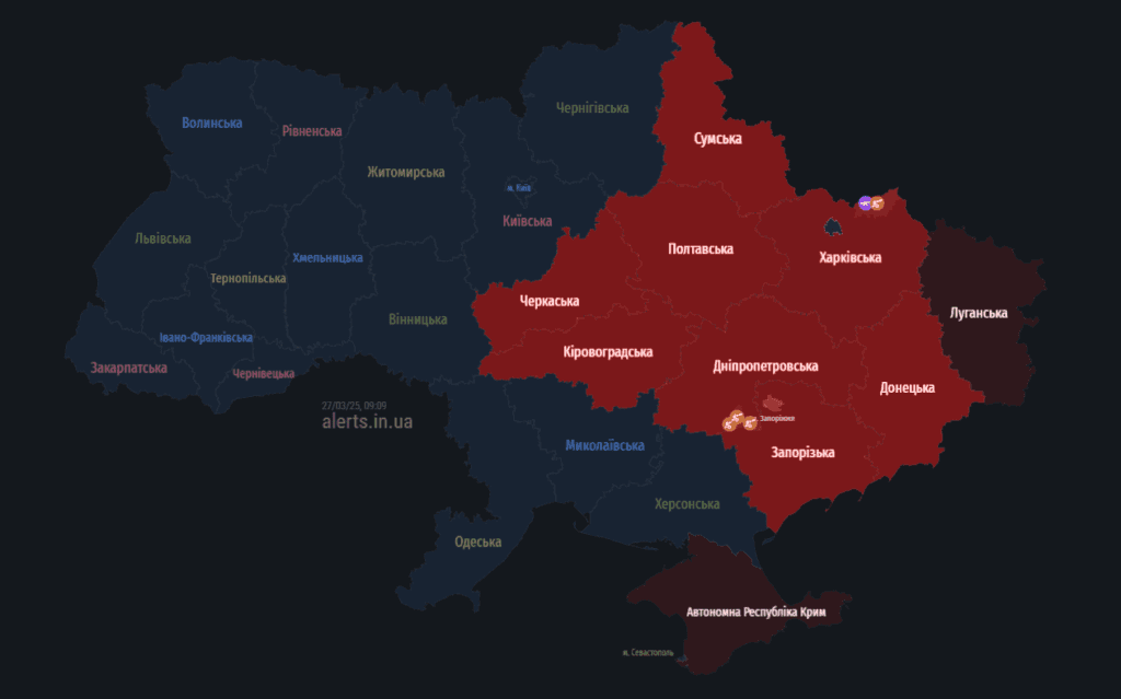 Загроза обстрілу для Полтавщини
