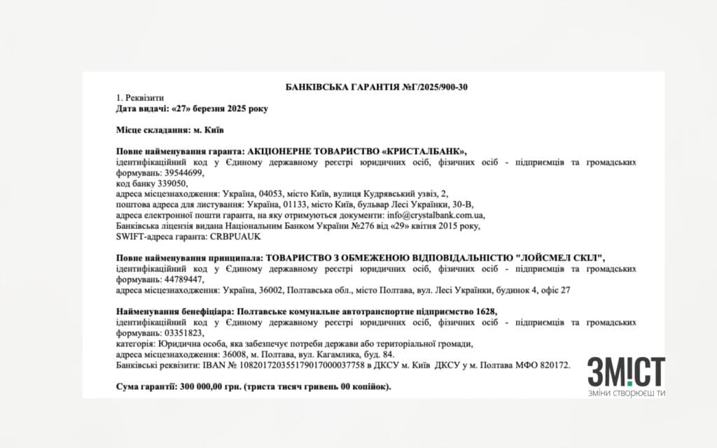 Джерело – тендерна документація