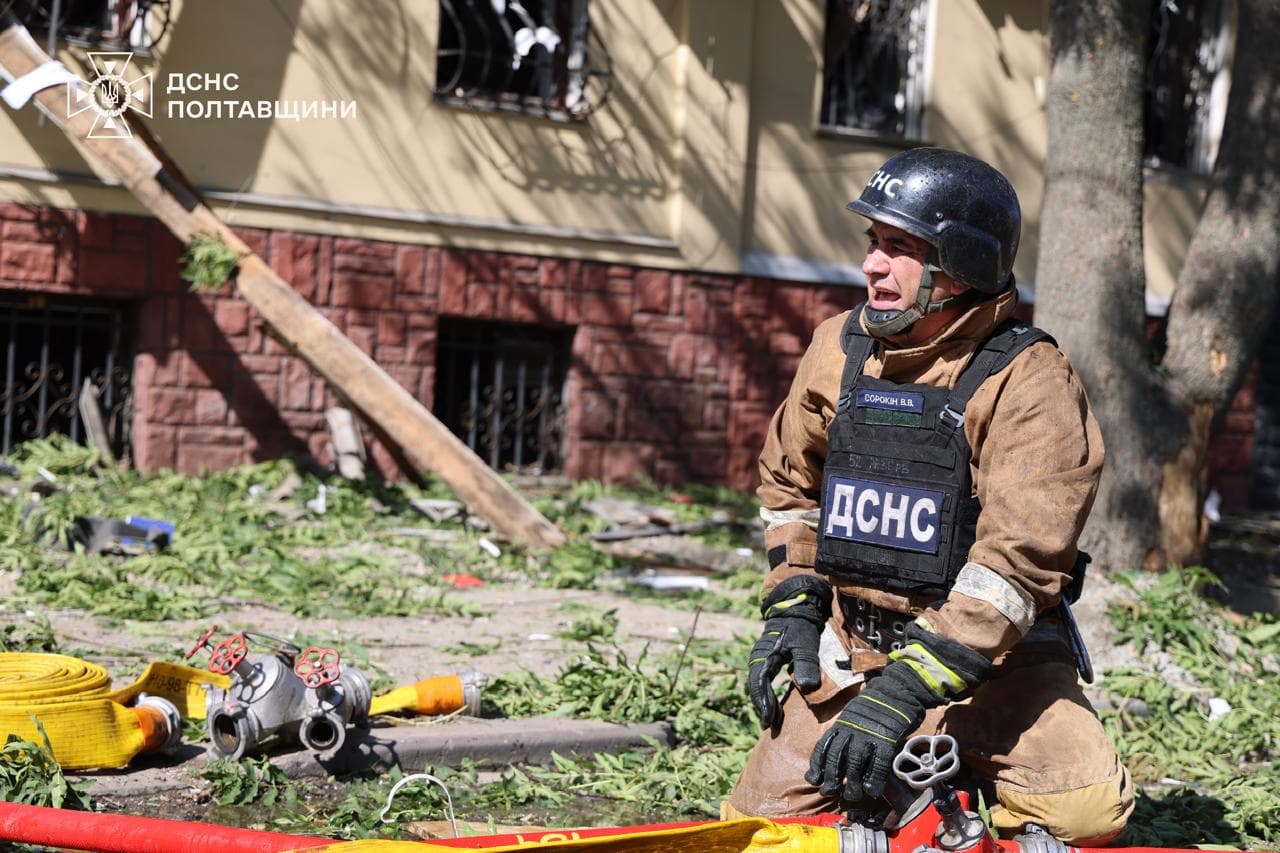 Ліквідація наслідків обстрілу Полтави