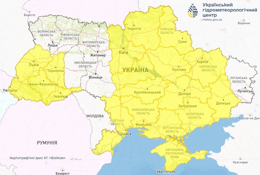 Негода охопить Полтавщину, уже виникла аварія – Український гідрометцентр