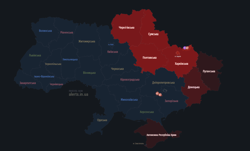 Повітряна тривога на Полтавщині