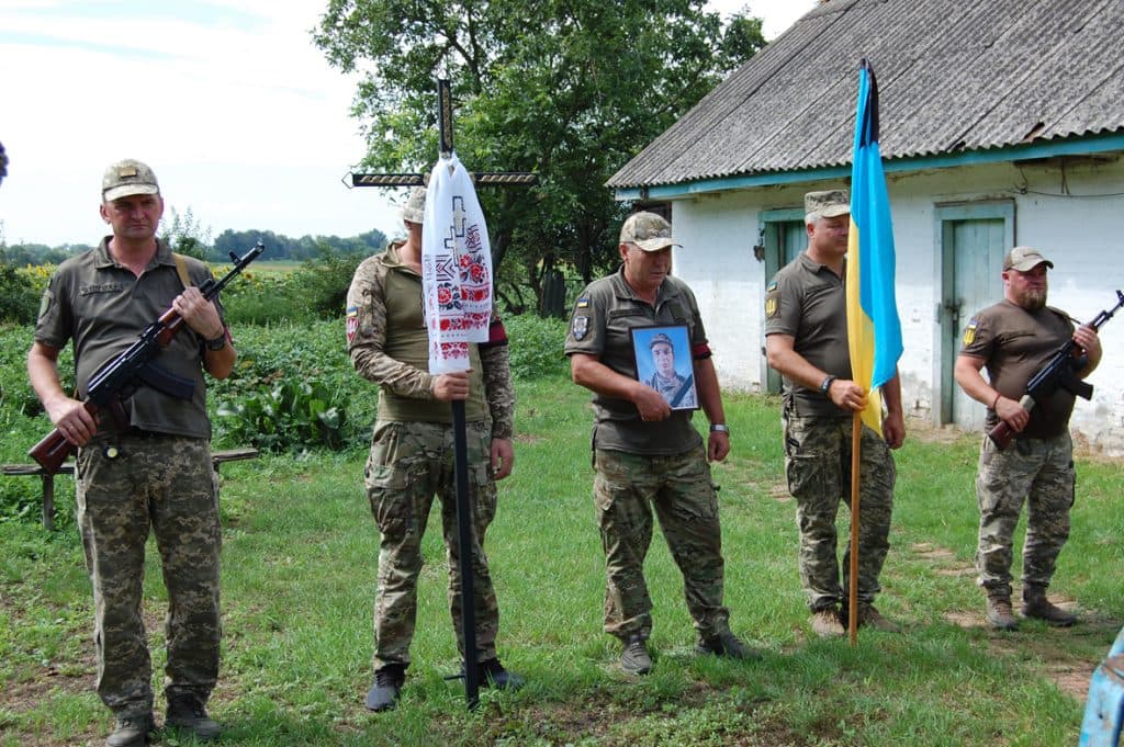 Прощання із воїном на Полтавщині.