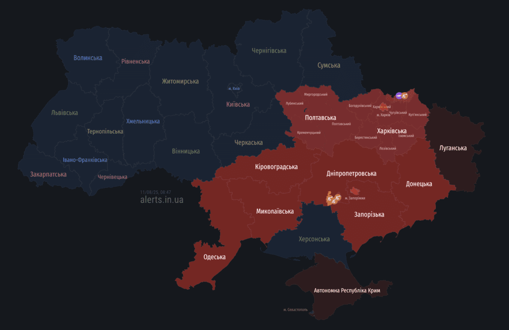 повітряна тривога на Полтавщині.