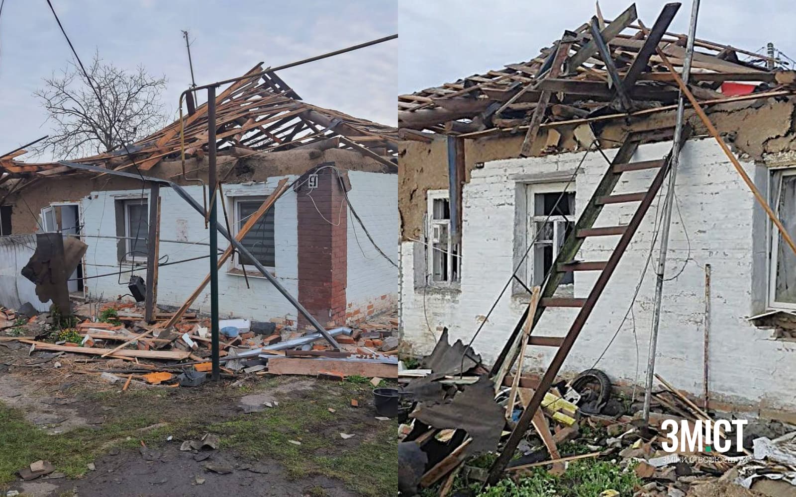 Після обстрілу Полтавщини родина залишилася без дому