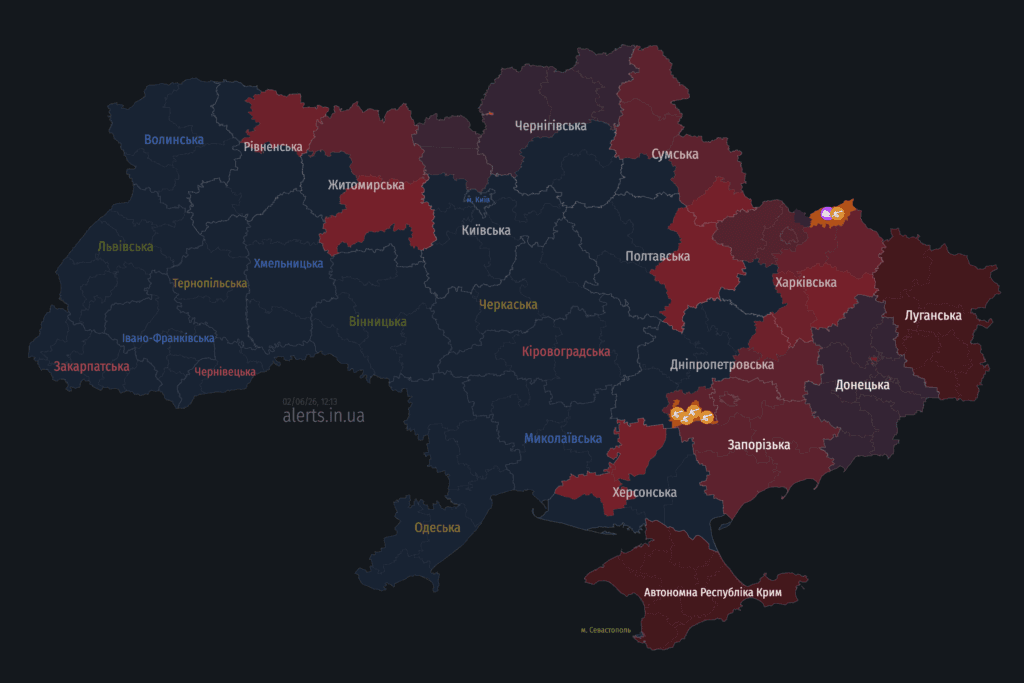 Повітряні сили ЗСУ попереджають про рух ворожих БпЛА у напрямку області.